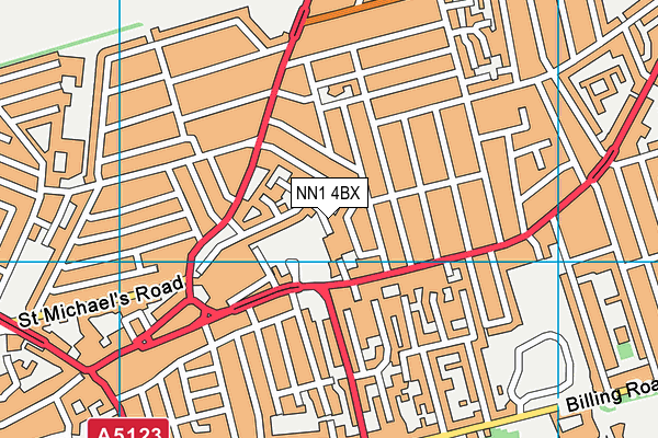 NN1 4BX map - OS VectorMap District (Ordnance Survey)