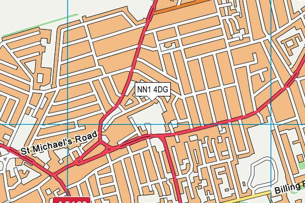 NN1 4DG map - OS VectorMap District (Ordnance Survey)