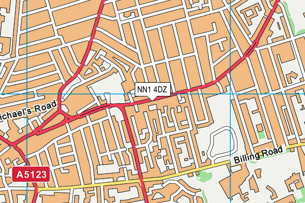 NN1 4DZ map - OS VectorMap District (Ordnance Survey)