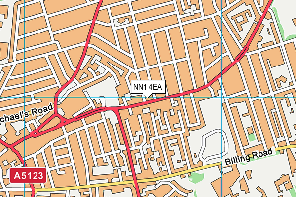 NN1 4EA map - OS VectorMap District (Ordnance Survey)