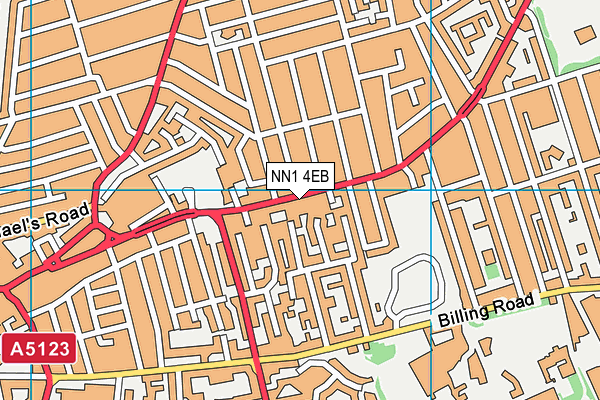 NN1 4EB map - OS VectorMap District (Ordnance Survey)