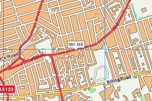 NN1 4EE map - OS VectorMap District (Ordnance Survey)