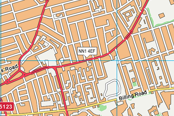 NN1 4EF map - OS VectorMap District (Ordnance Survey)