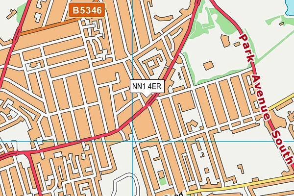NN1 4ER map - OS VectorMap District (Ordnance Survey)