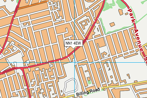 NN1 4EW map - OS VectorMap District (Ordnance Survey)