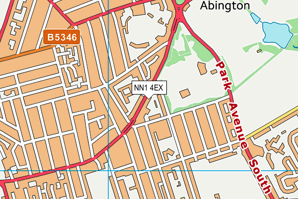 NN1 4EX map - OS VectorMap District (Ordnance Survey)