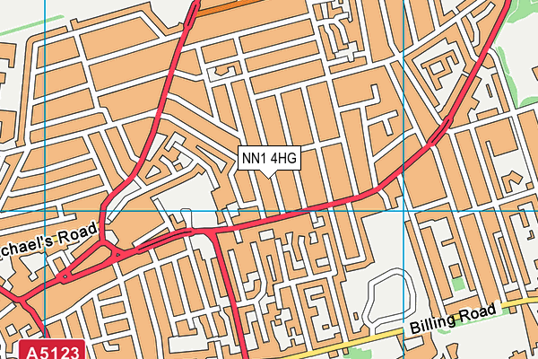 NN1 4HG map - OS VectorMap District (Ordnance Survey)