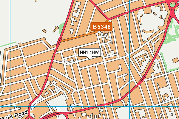 NN1 4HW map - OS VectorMap District (Ordnance Survey)