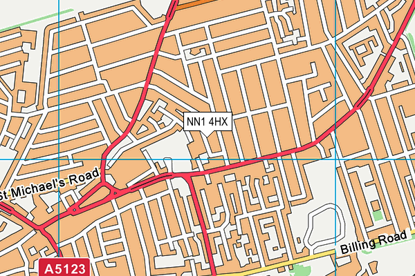 NN1 4HX map - OS VectorMap District (Ordnance Survey)