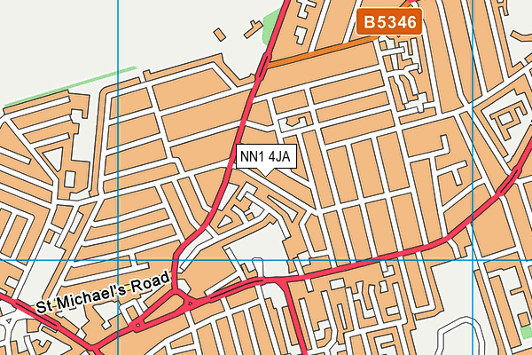 NN1 4JA map - OS VectorMap District (Ordnance Survey)