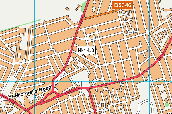 NN1 4JB map - OS VectorMap District (Ordnance Survey)