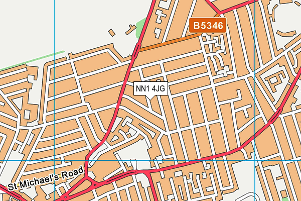 NN1 4JG map - OS VectorMap District (Ordnance Survey)