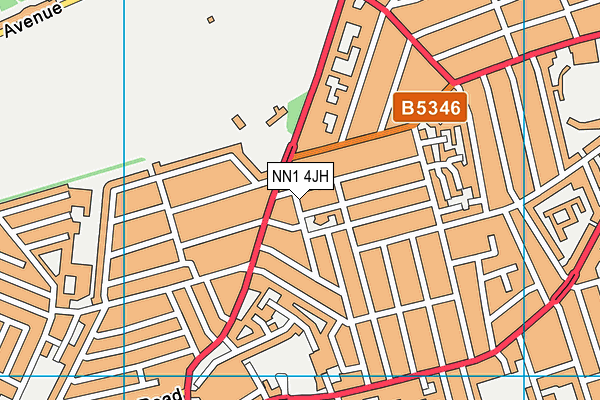 NN1 4JH map - OS VectorMap District (Ordnance Survey)