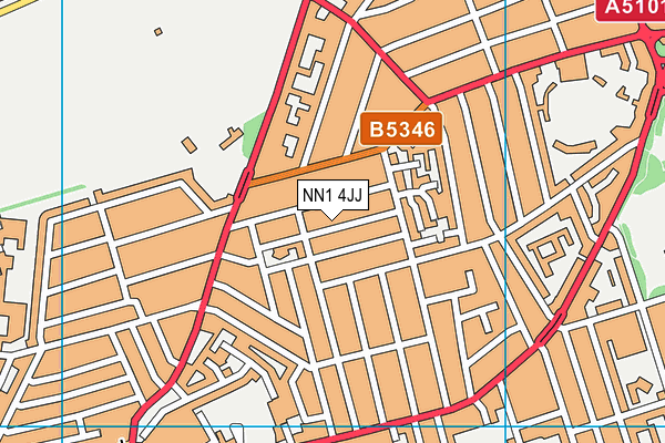NN1 4JJ map - OS VectorMap District (Ordnance Survey)