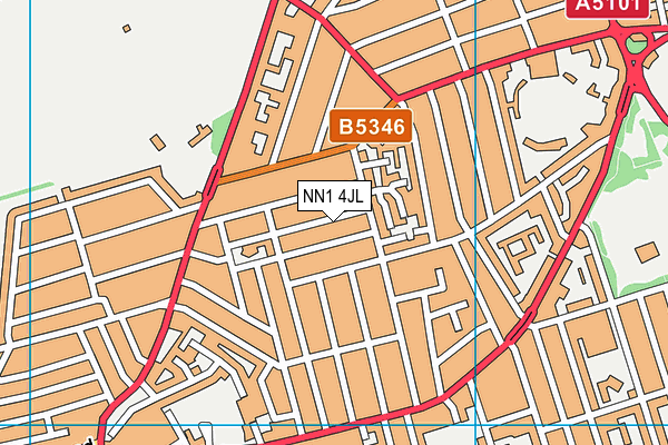NN1 4JL map - OS VectorMap District (Ordnance Survey)