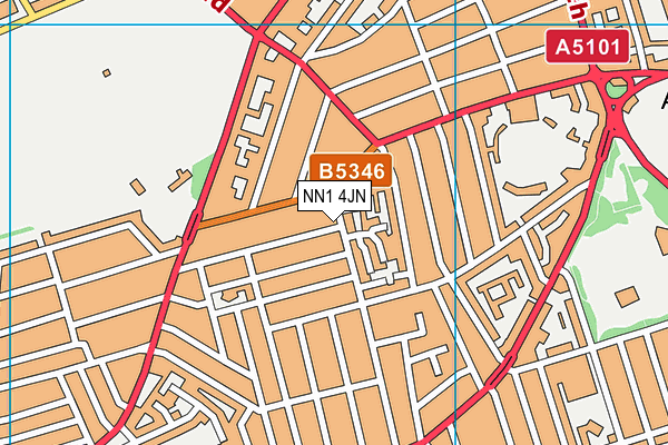 NN1 4JN map - OS VectorMap District (Ordnance Survey)