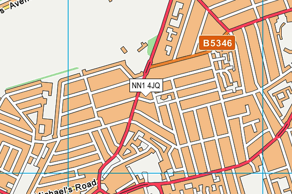 NN1 4JQ map - OS VectorMap District (Ordnance Survey)