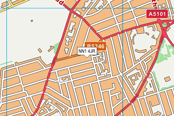 NN1 4JR map - OS VectorMap District (Ordnance Survey)