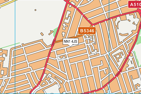 NN1 4JS map - OS VectorMap District (Ordnance Survey)