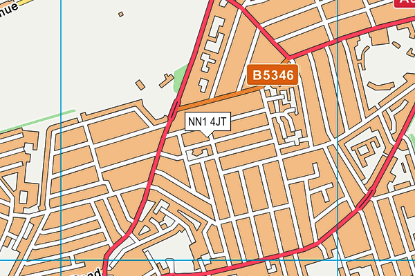 NN1 4JT map - OS VectorMap District (Ordnance Survey)