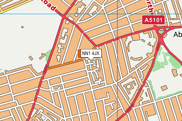 NN1 4JX map - OS VectorMap District (Ordnance Survey)