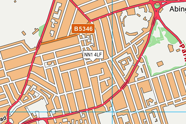 NN1 4LF map - OS VectorMap District (Ordnance Survey)