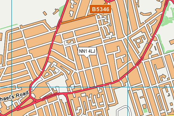 NN1 4LJ map - OS VectorMap District (Ordnance Survey)