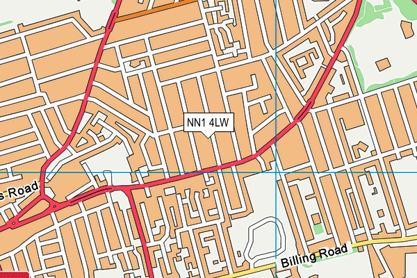 NN1 4LW map - OS VectorMap District (Ordnance Survey)