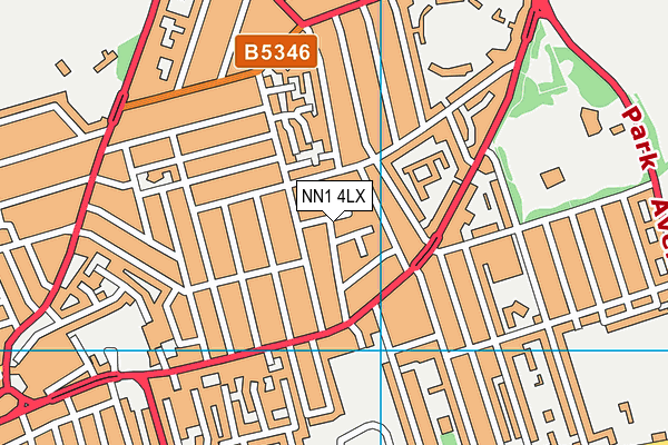 NN1 4LX map - OS VectorMap District (Ordnance Survey)