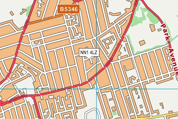 NN1 4LZ map - OS VectorMap District (Ordnance Survey)