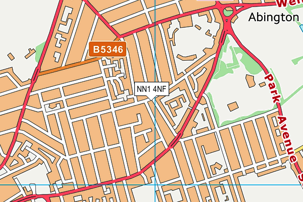 NN1 4NF map - OS VectorMap District (Ordnance Survey)
