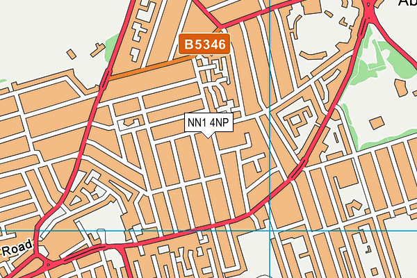 NN1 4NP map - OS VectorMap District (Ordnance Survey)