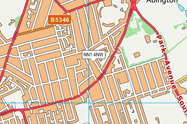 NN1 4NW map - OS VectorMap District (Ordnance Survey)