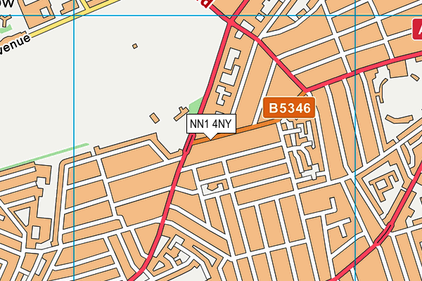 NN1 4NY map - OS VectorMap District (Ordnance Survey)
