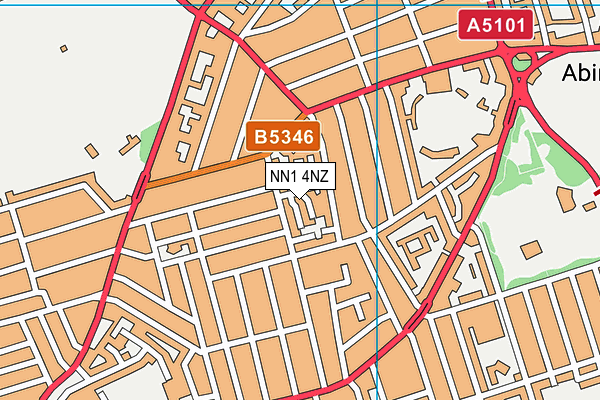 NN1 4NZ map - OS VectorMap District (Ordnance Survey)