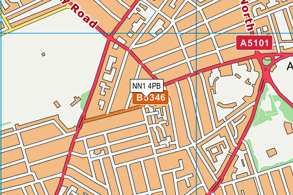 NN1 4PB map - OS VectorMap District (Ordnance Survey)