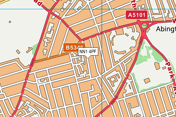 NN1 4PF map - OS VectorMap District (Ordnance Survey)