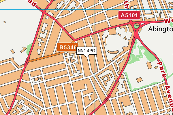 NN1 4PG map - OS VectorMap District (Ordnance Survey)