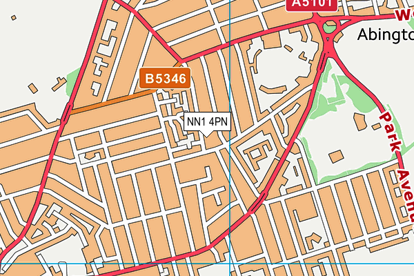 NN1 4PN map - OS VectorMap District (Ordnance Survey)