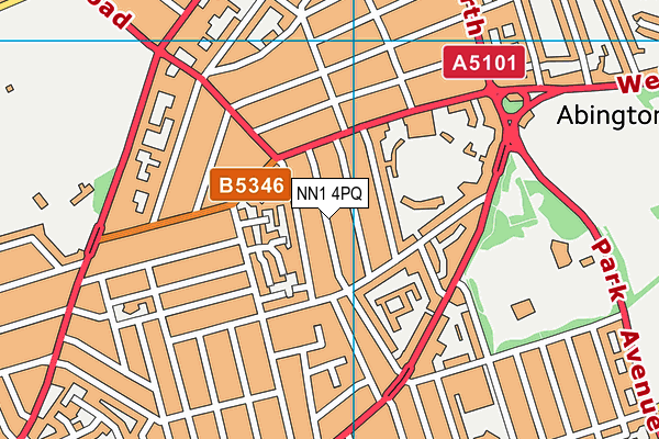NN1 4PQ map - OS VectorMap District (Ordnance Survey)