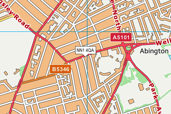 NN1 4QA map - OS VectorMap District (Ordnance Survey)