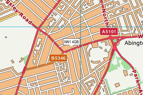 NN1 4QB map - OS VectorMap District (Ordnance Survey)