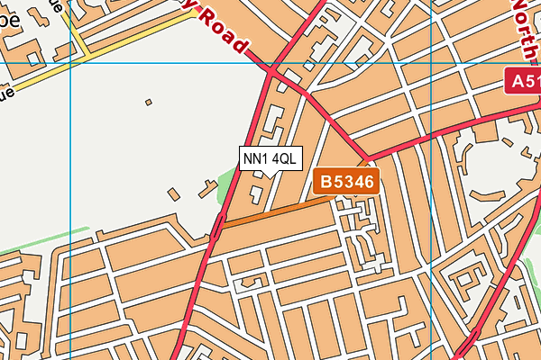 NN1 4QL map - OS VectorMap District (Ordnance Survey)