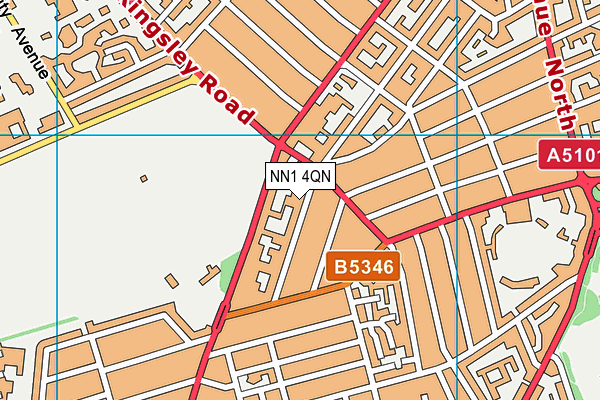 NN1 4QN map - OS VectorMap District (Ordnance Survey)