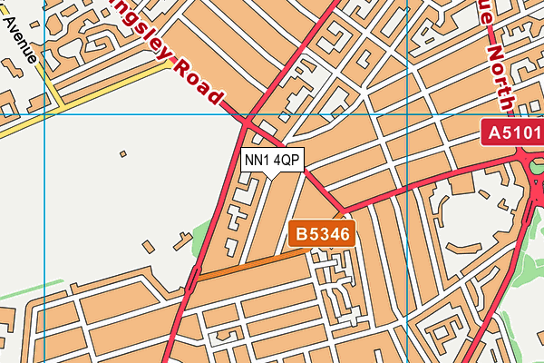 NN1 4QP map - OS VectorMap District (Ordnance Survey)