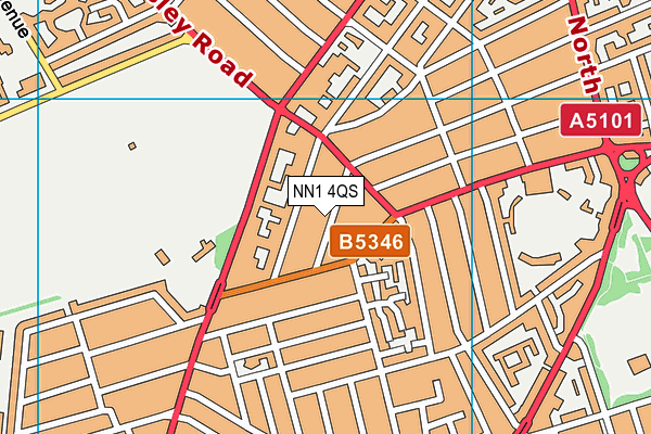 NN1 4QS map - OS VectorMap District (Ordnance Survey)