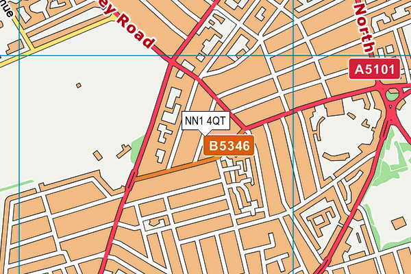 NN1 4QT map - OS VectorMap District (Ordnance Survey)