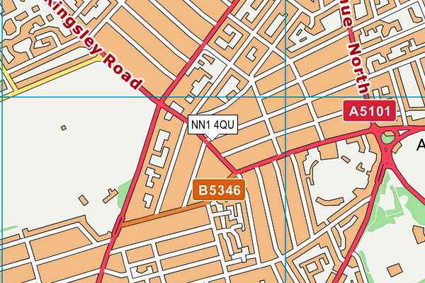 NN1 4QU map - OS VectorMap District (Ordnance Survey)