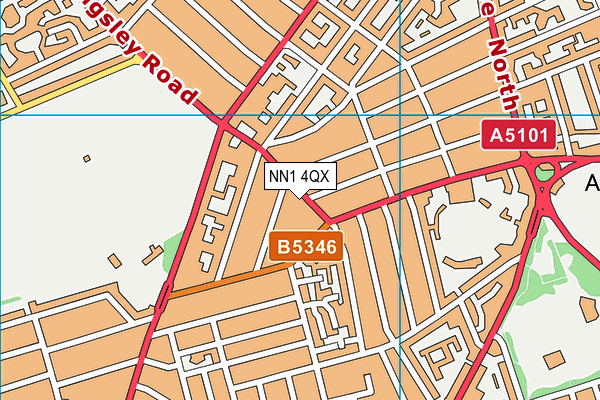 NN1 4QX map - OS VectorMap District (Ordnance Survey)