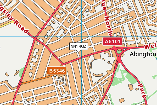 NN1 4QZ map - OS VectorMap District (Ordnance Survey)